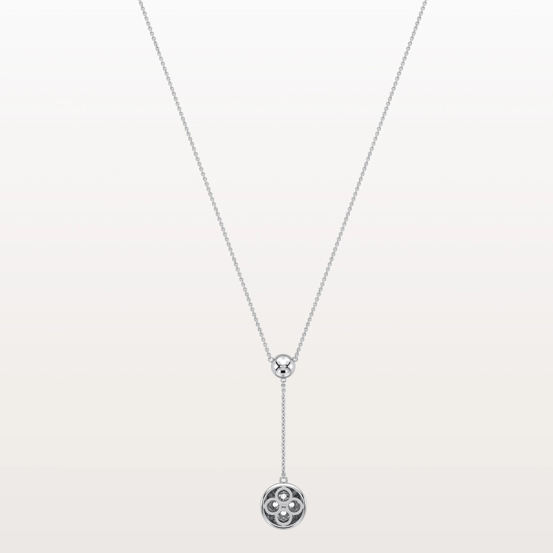 Lab Grown Diamond Ball Pendant Drop Necklace In 14K Solid Gold/Platinum - Necklaces