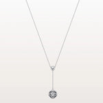 Lab Grown Diamond Ball Pendant Drop Necklace In 14K Solid Gold/Platinum - Necklaces