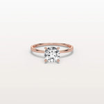 1CT Round Lab Grown Diamond Ring In 14K Gold - Rings