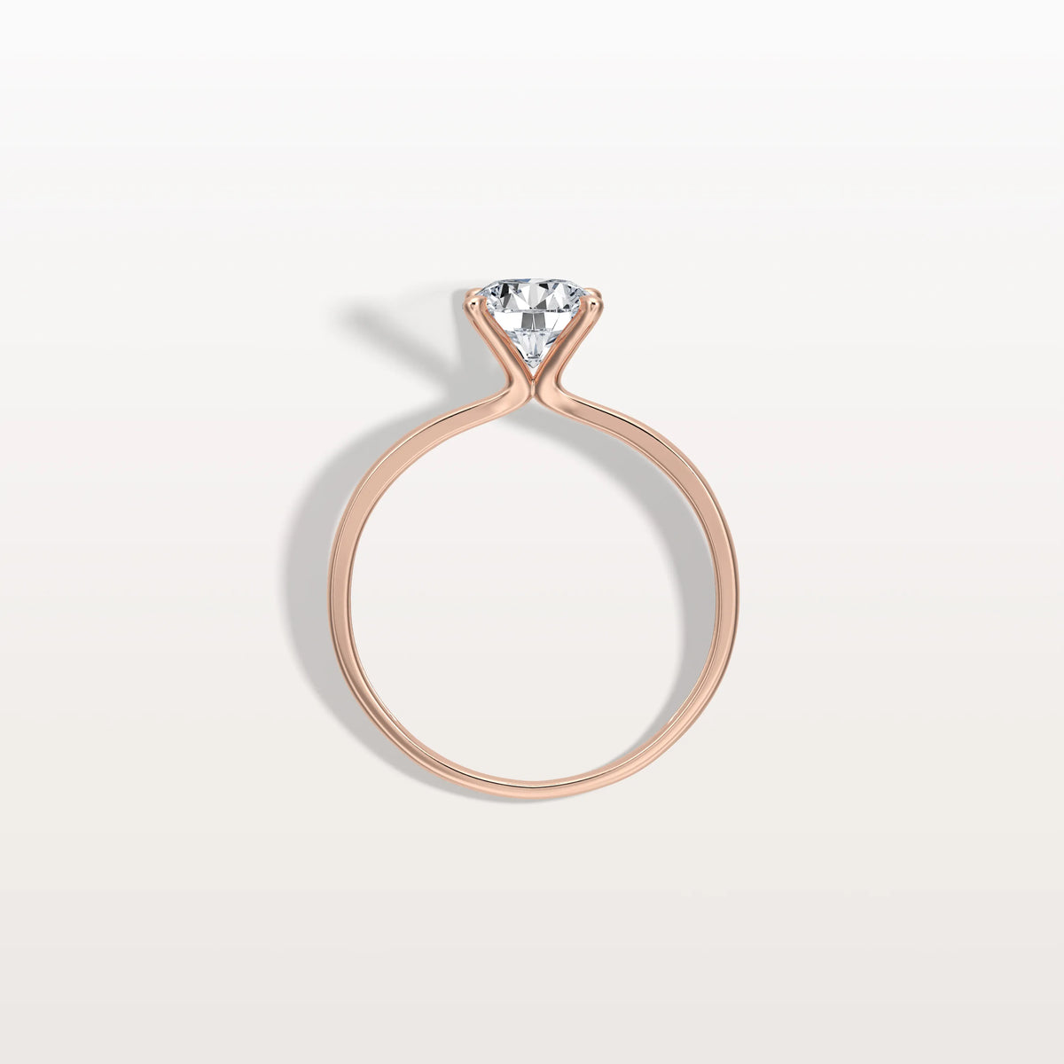 1CT Round Lab Grown Diamond Ring In 14K Gold - Rings
