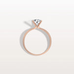 1CT Round Lab Grown Diamond Ring In 14K Gold - Rings