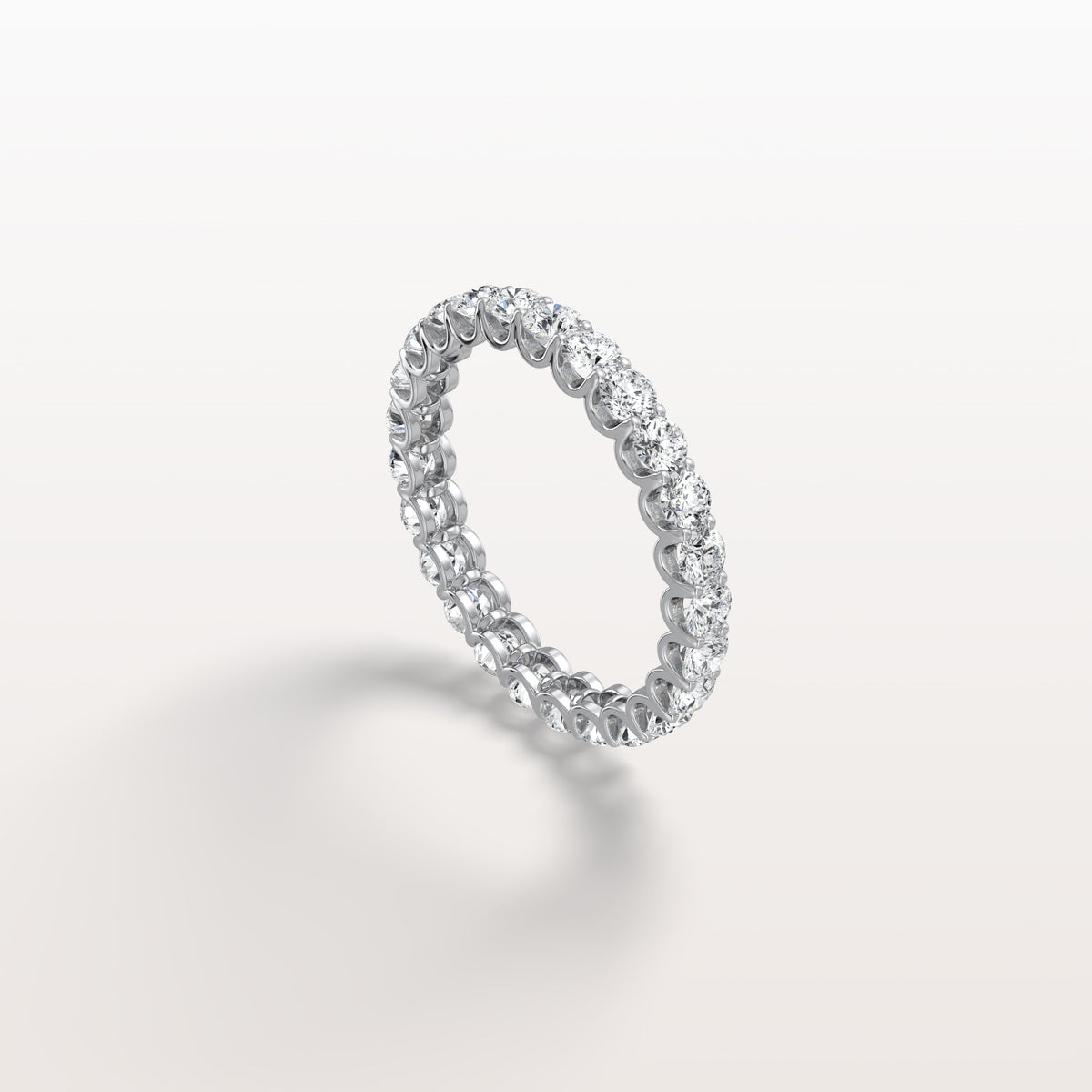 1.9CTW Lab Diamond U Prong Eternity Ring in 14K Solid Gold/Platinum - Rings