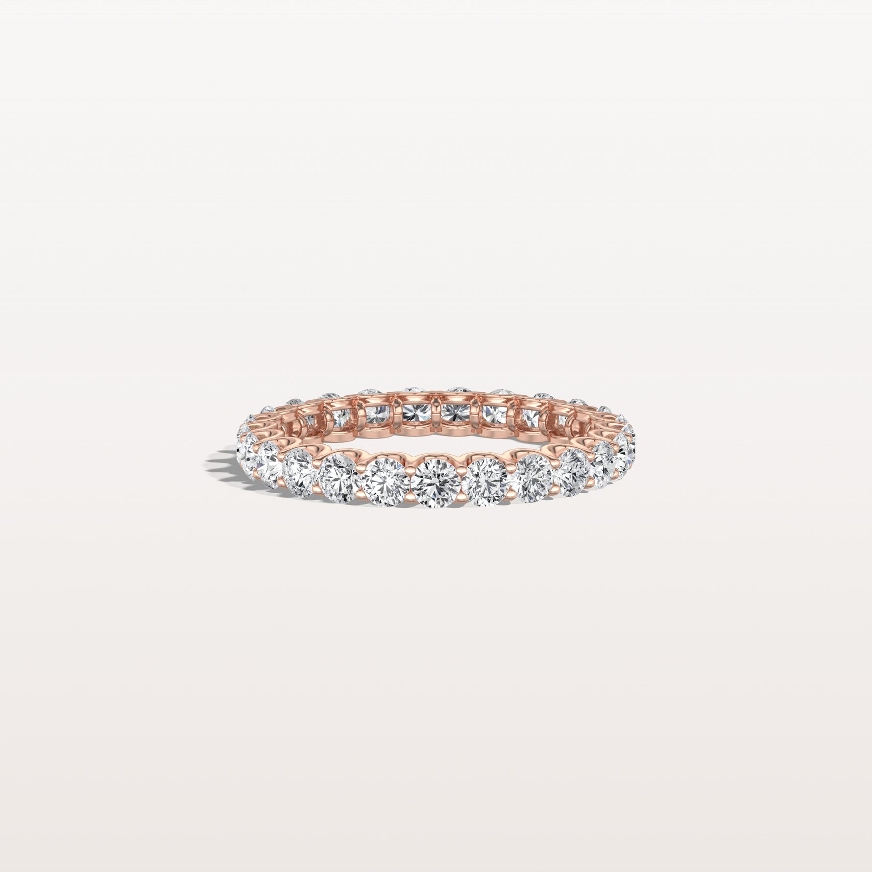 1.9CTW Lab Diamond U Prong Eternity Ring in 14K Solid Gold/Platinum - Rings