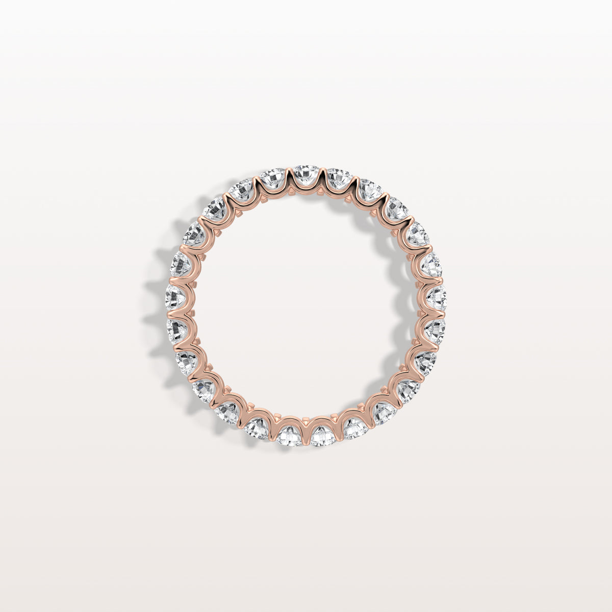 1.9CTW Lab Diamond U Prong Eternity Ring in 14K Solid Gold/Platinum - Rings