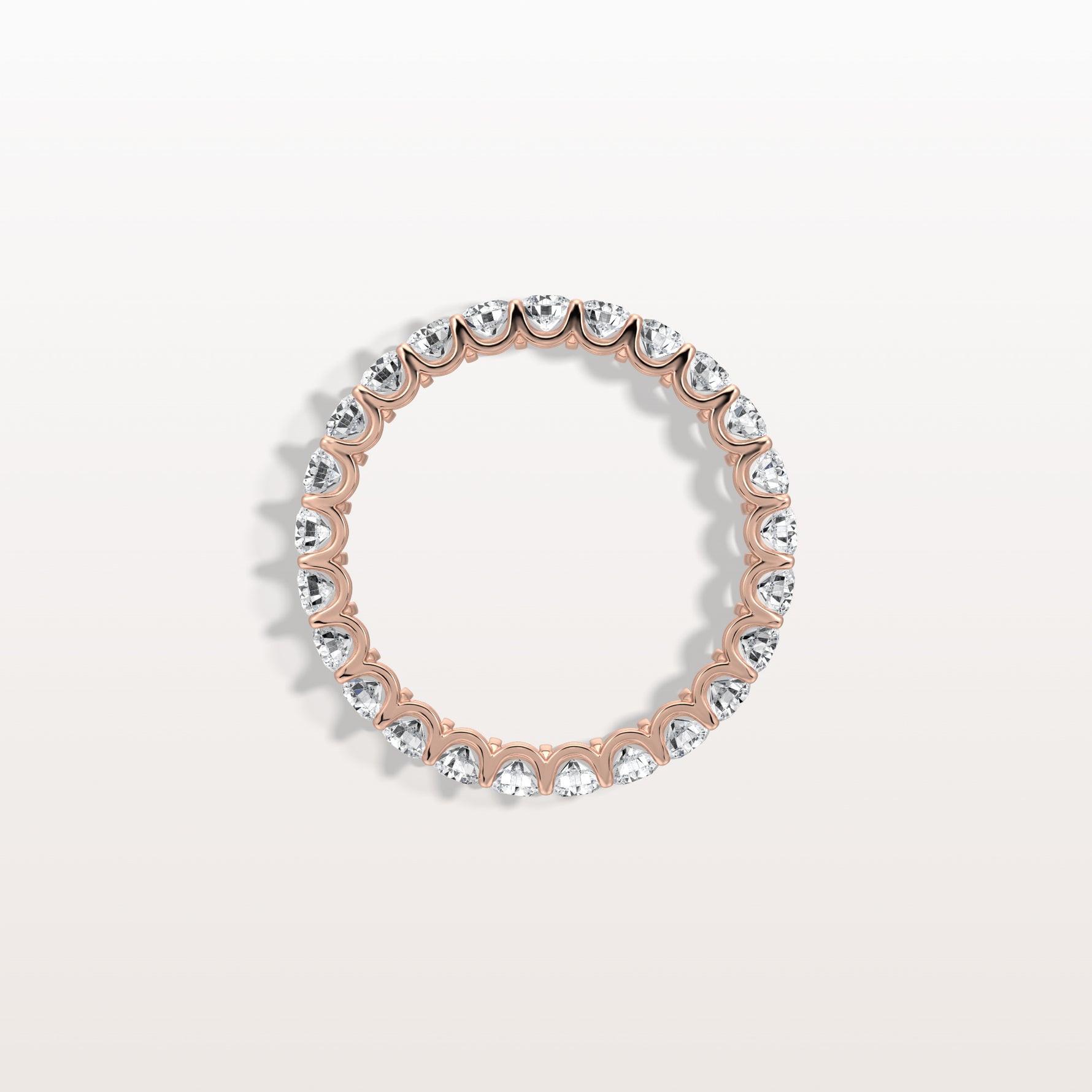 1.9CTW Lab Diamond U Prong Eternity Ring in 14K Solid Gold/Platinum - Rings
