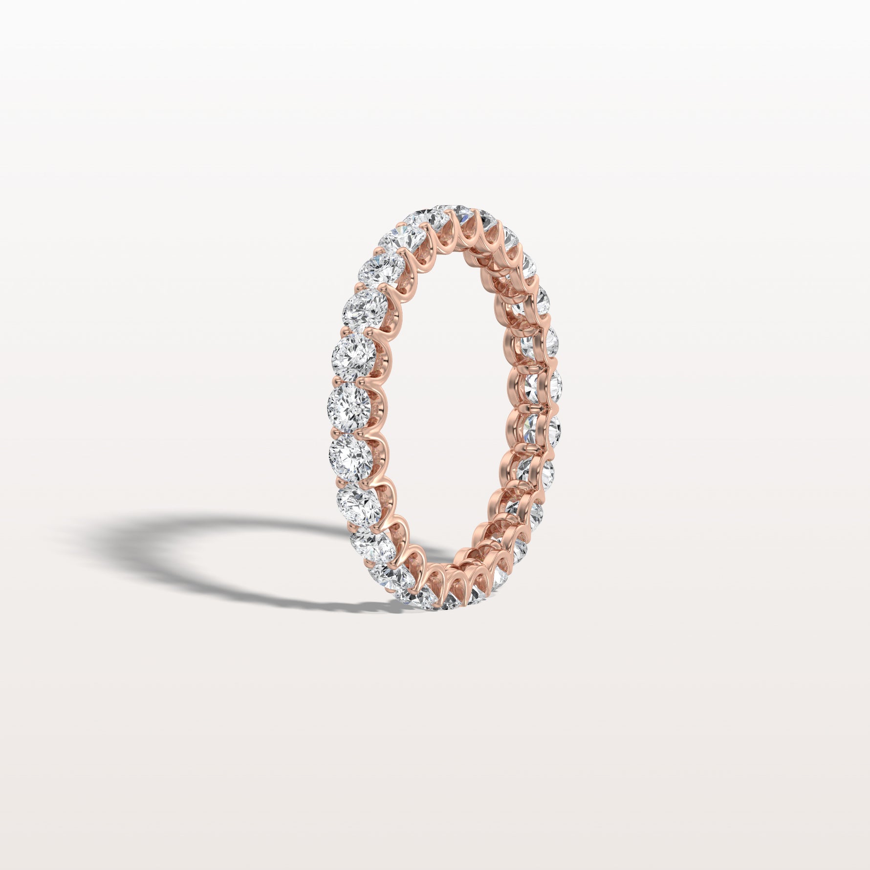 1.9CTW Lab Diamond U Prong Eternity Ring in 14K Solid Gold/Platinum - Rings