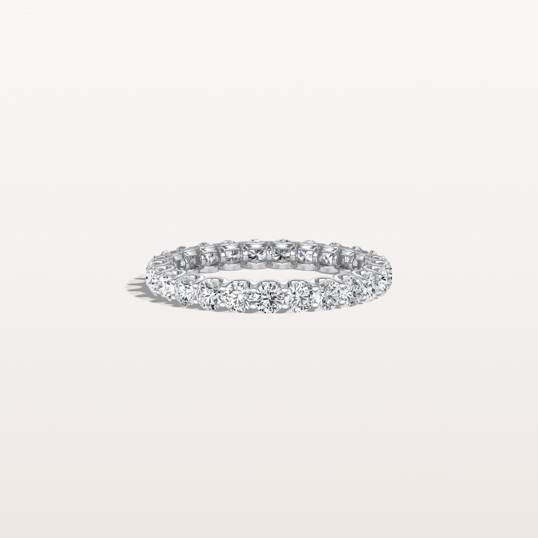 1.9CTW Lab Diamond U Prong Eternity Ring in 14K Solid Gold/Platinum - Rings