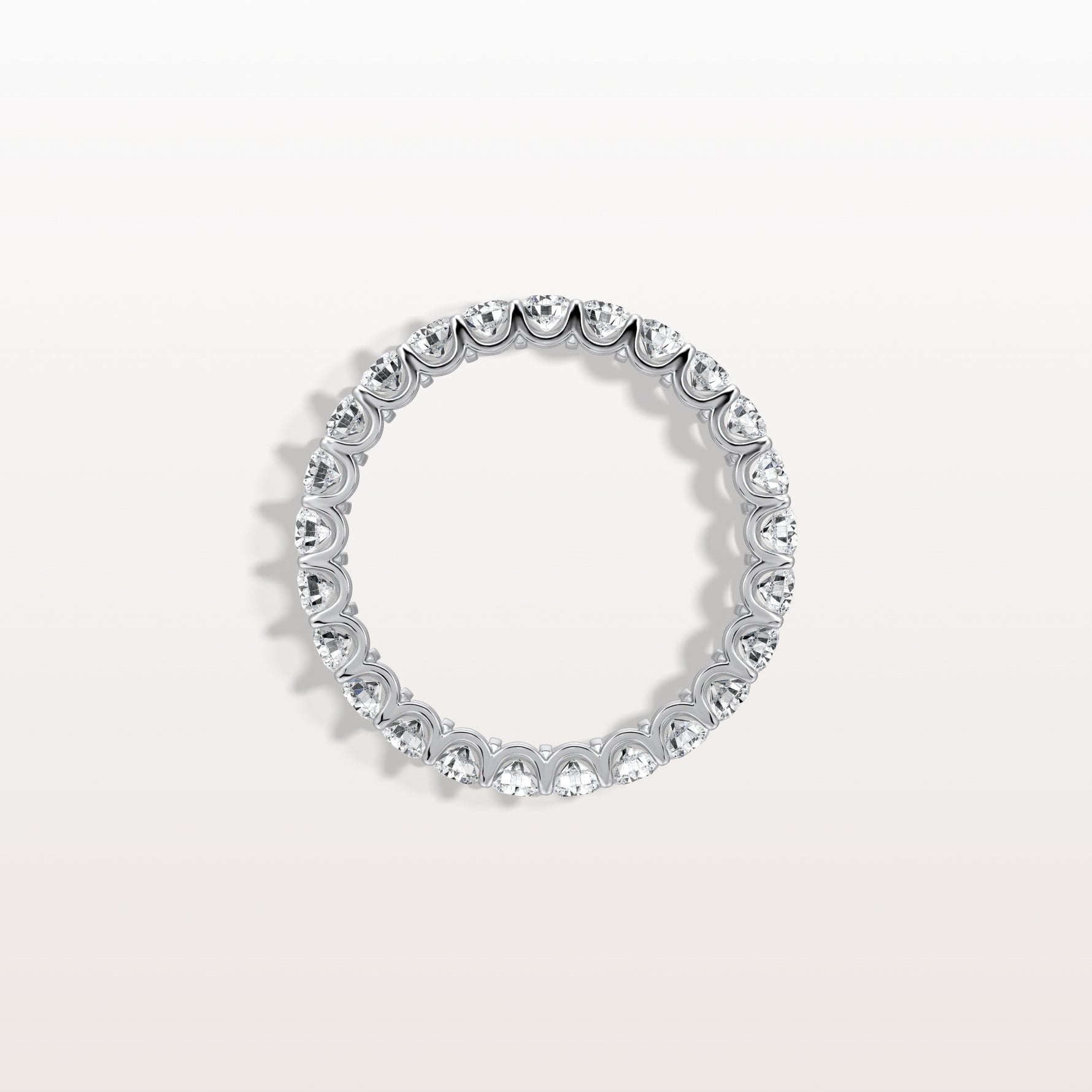1.9CTW Lab Diamond U Prong Eternity Ring in 14K Solid Gold/Platinum - Rings