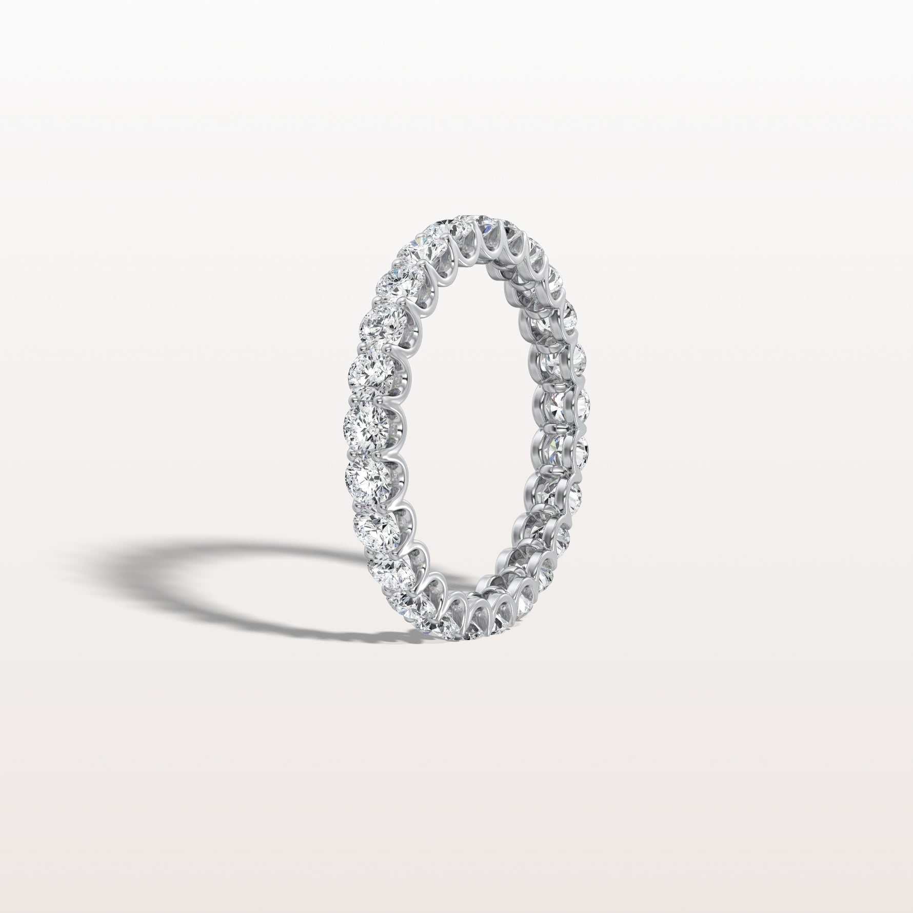 1.9CTW Lab Diamond U Prong Eternity Ring in 14K Solid Gold/Platinum - Rings