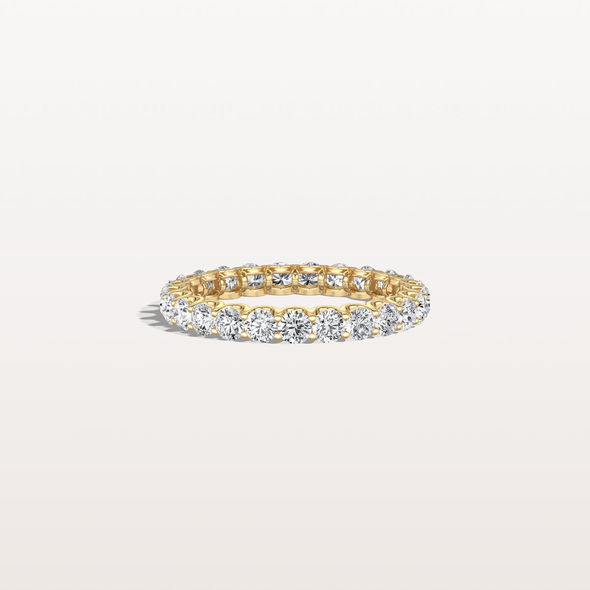 1.9CTW Lab Diamond U Prong Eternity Ring in 14K Solid Gold/Platinum - Rings