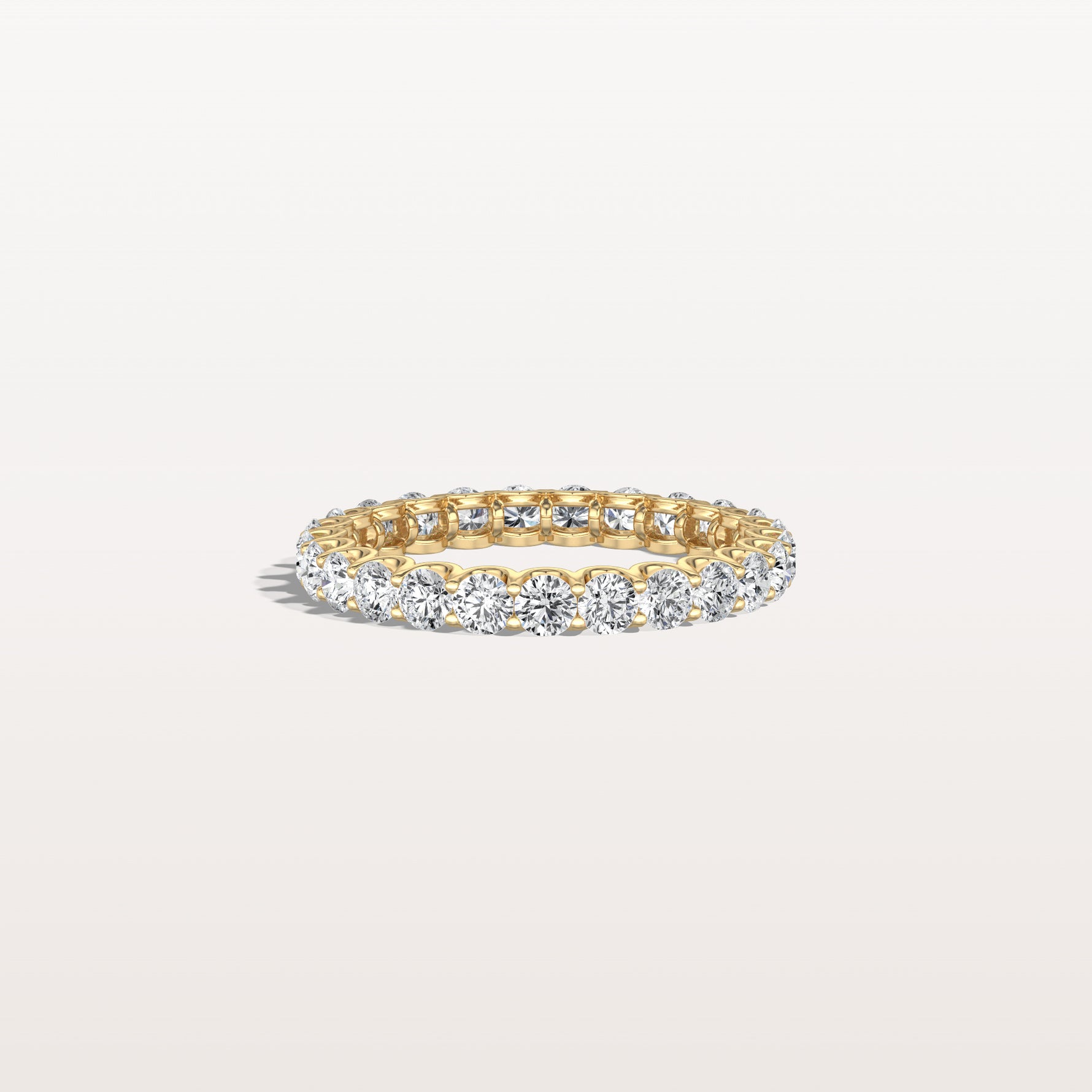 1.9CTW Lab Diamond U Prong Eternity Ring in 14K Solid Gold/Platinum - Rings