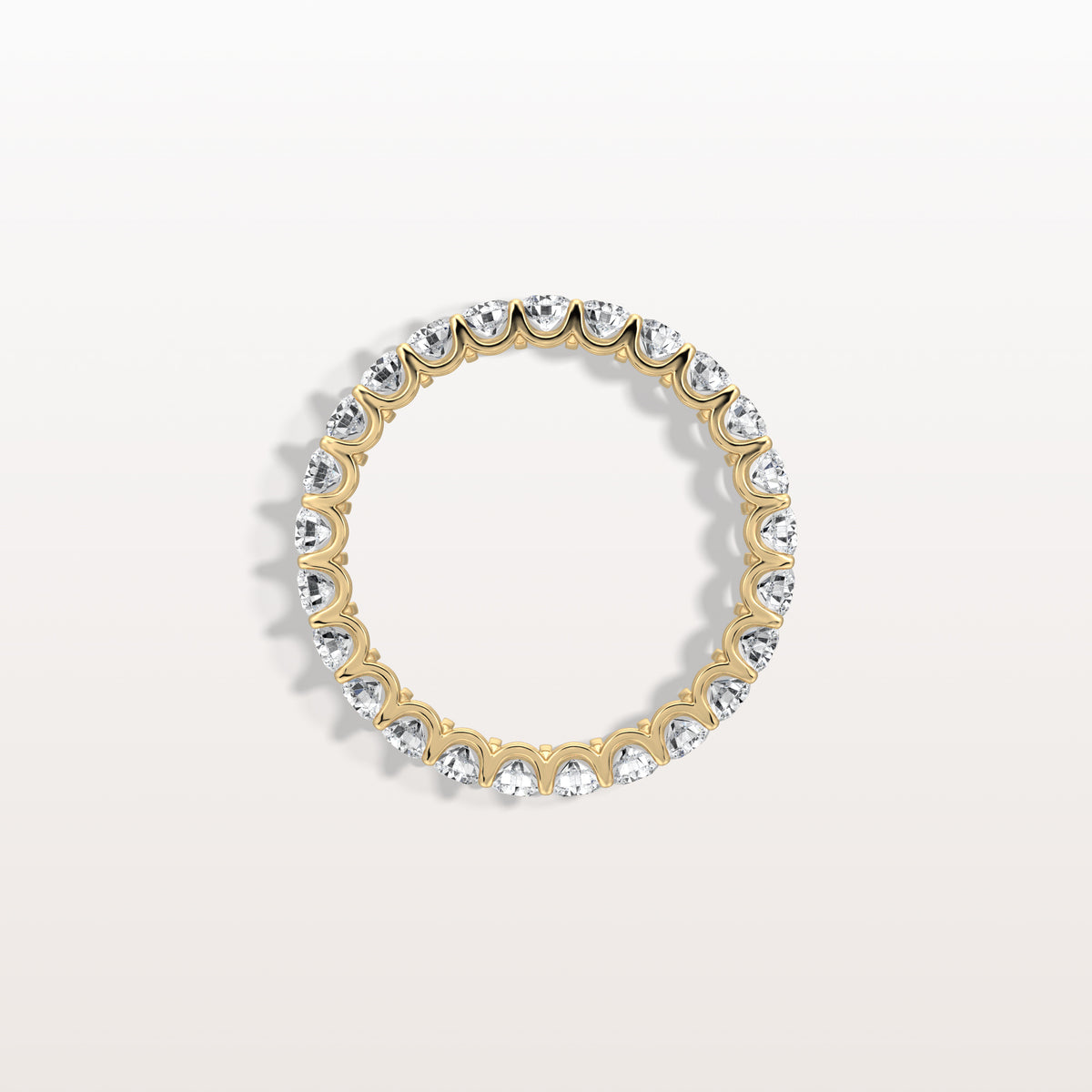1.9CTW Lab Diamond U Prong Eternity Ring in 14K Solid Gold/Platinum - Rings