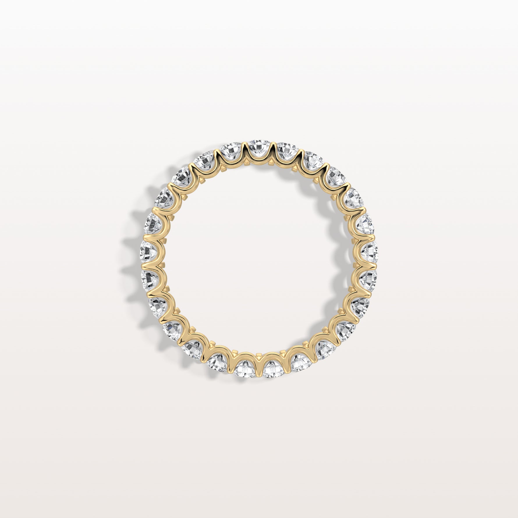 1.9CTW Lab Diamond U Prong Eternity Ring in 14K Solid Gold/Platinum - Rings