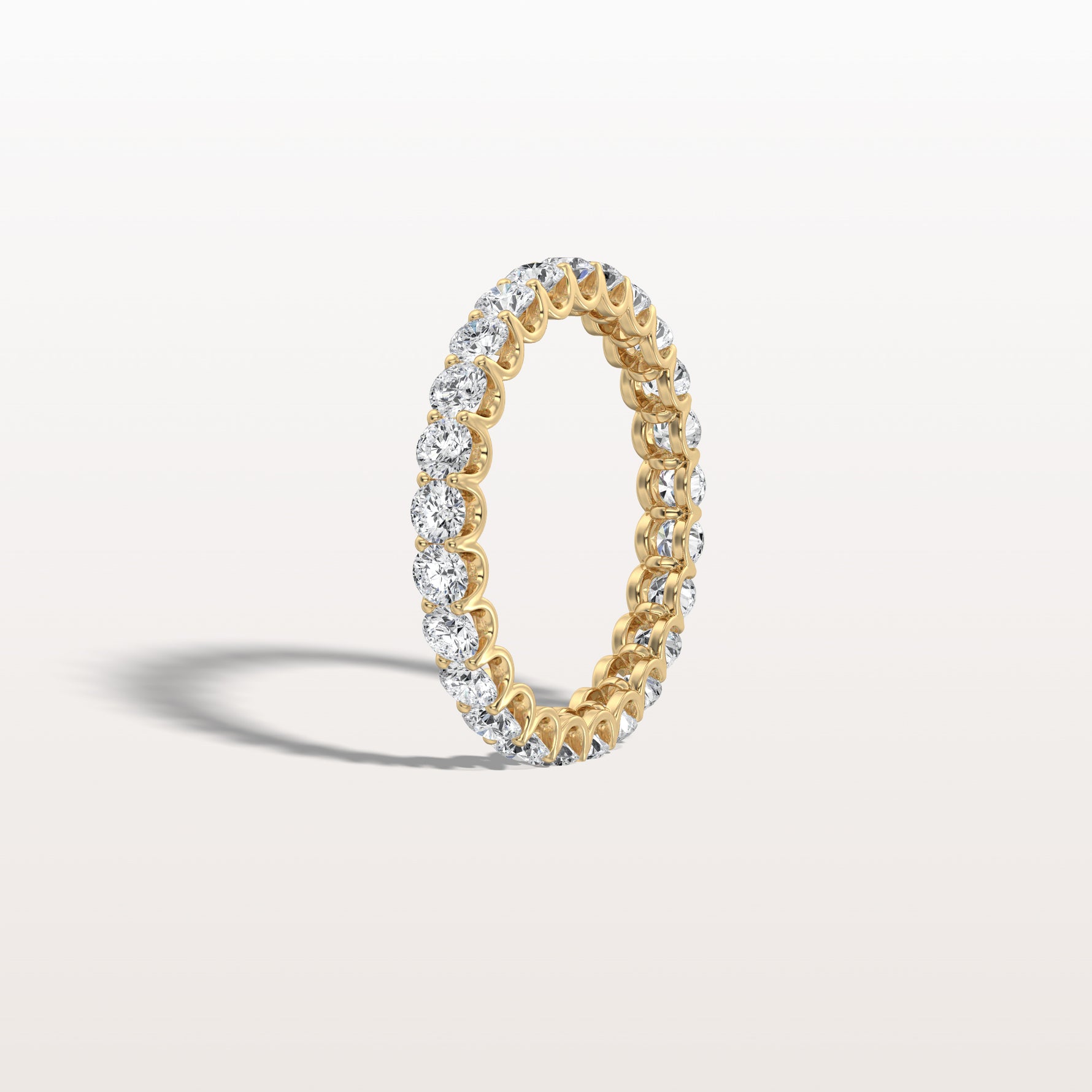 1.9CTW Lab Diamond U Prong Eternity Ring in 14K Solid Gold/Platinum - Rings