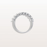 0.99CTW Lab Diamond U Prong Half Eternity Ring in 14K Solid Gold/Platinum - Rings
