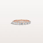 0.99CTW Lab Diamond U Prong Half Eternity Ring in 14K Solid Gold/Platinum - Rings