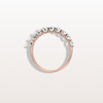 0.99CTW Lab Diamond U Prong Half Eternity Ring in 14K Solid Gold/Platinum - Rings