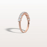 0.99CTW Lab Diamond U Prong Half Eternity Ring in 14K Solid Gold/Platinum - Rings