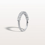0.99CTW Lab Diamond U Prong Half Eternity Ring in 14K Solid Gold/Platinum - Rings