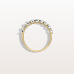 0.99CTW Lab Diamond U Prong Half Eternity Ring in 14K Solid Gold/Platinum - Rings