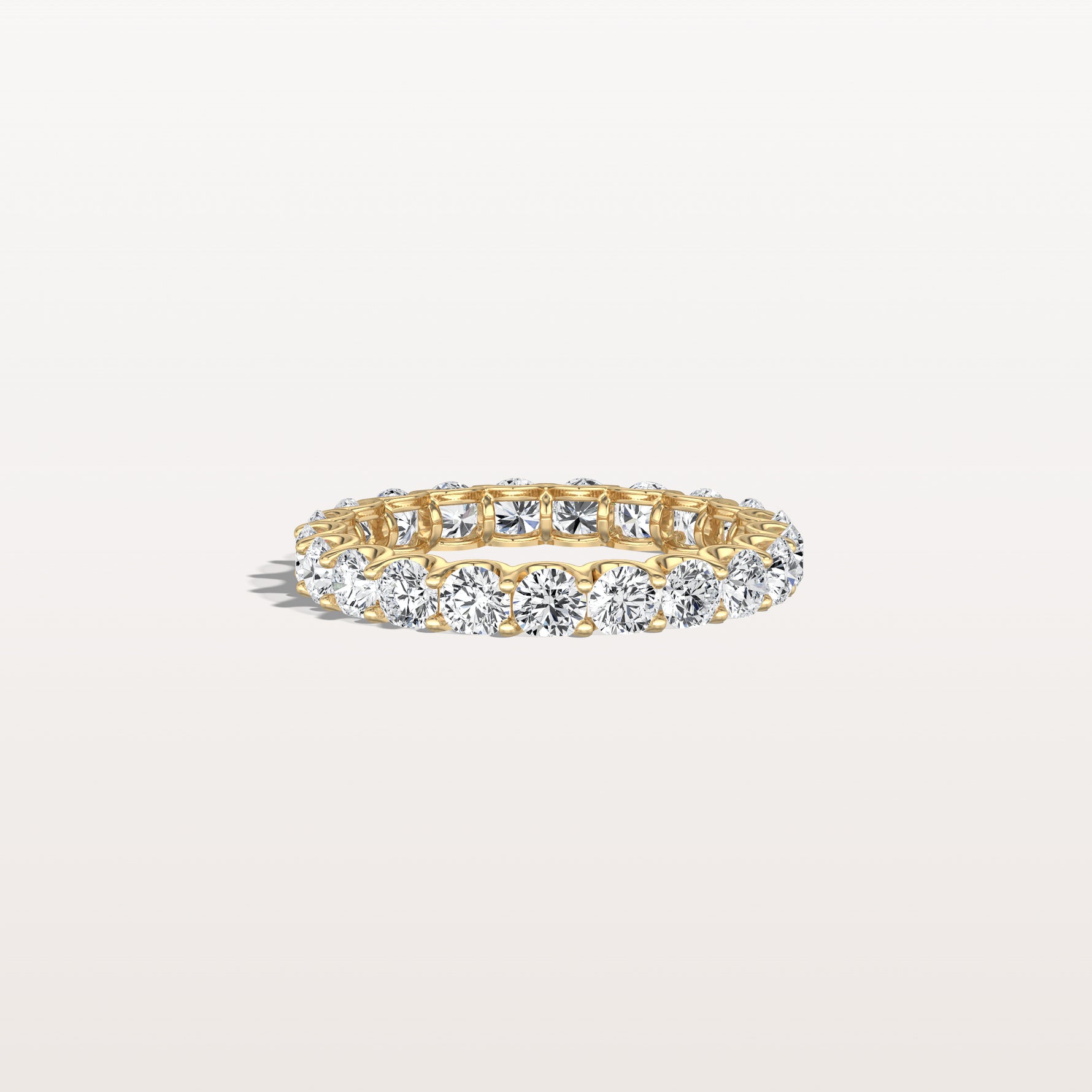 2.3CTW Lab Diamond U Prong Eternity Ring in 14K Solid Gold/Platinum - Rings