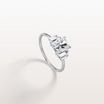 1CT Radiant Lab Diamond Engagement Ring In 14K Solid Gold/Platinum - Rings