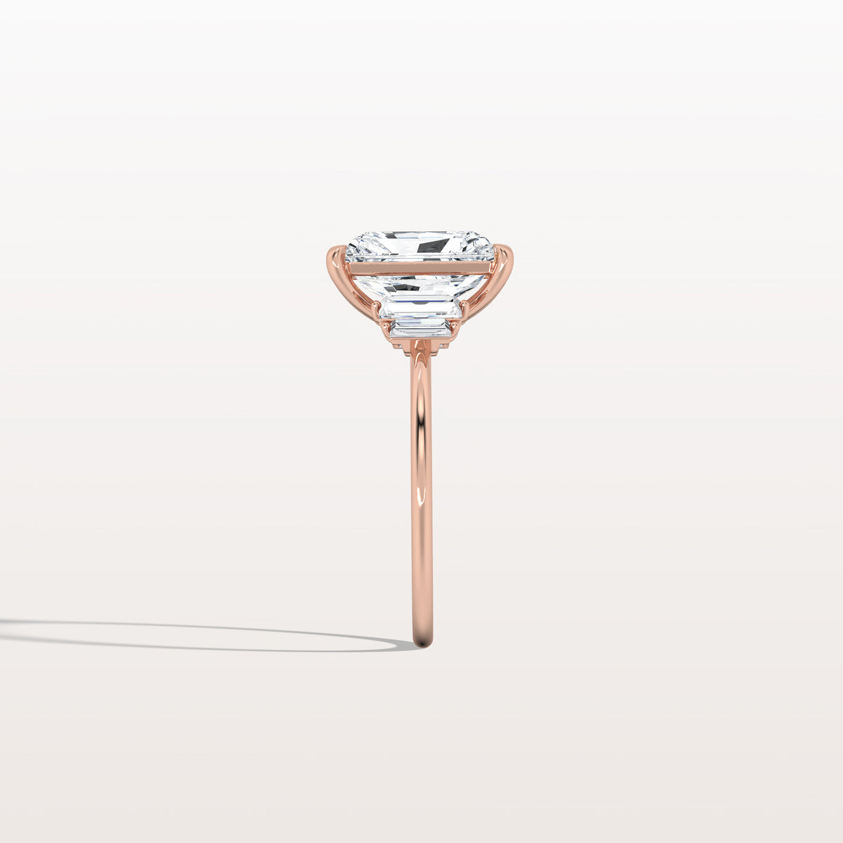 3CT Radiant Lab Diamond Engagement Ring In 14K Solid Gold/Platinum - Rings