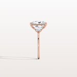 3CT Radiant Lab Diamond Engagement Ring In 14K Solid Gold/Platinum - Rings