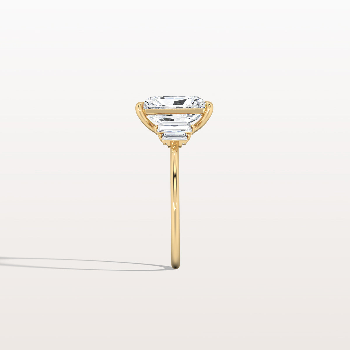 3CT Radiant Lab Diamond Engagement Ring In 14K Solid Gold/Platinum - Rings