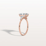 2CT Radiant Cut Lab Diamond Side Stone Engagement Ring - Rings