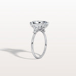 3CT Radiant Cut Lab Diamond Side Stone Engagement Ring - Rings