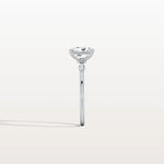1CT Radiant Cut Lab Diamond Engagement Ring in 14K Solid Gold/Platinum - Rings