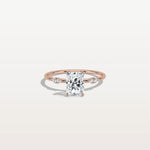 1CT Radiant Cut Lab Diamond Engagement Ring in 14K Solid Gold/Platinum - Rings