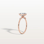 1CT Radiant Cut Lab Diamond Engagement Ring in 14K Solid Gold/Platinum - Rings