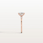 1CT Radiant Cut Lab Diamond Engagement Ring in 14K Solid Gold/Platinum - Rings