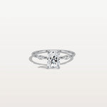 1CT Radiant Cut Lab Diamond Engagement Ring in 14K Solid Gold/Platinum - Rings
