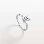 1CT Radiant Cut Lab Diamond Engagement Ring in 14K Solid Gold/Platinum - Rings