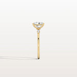 1CT Radiant Cut Lab Diamond Engagement Ring in 14K Solid Gold/Platinum - Rings