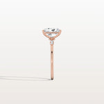2CT Radiant Cut Lab Diamond Engagement Ring in 14K Solid Gold/Platinum - Rings