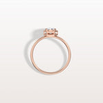 0.3CT Hexagon Bezel Solitaire Round Lab Diamond Ring - Rings