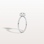 0.3CT Hexagon Bezel Solitaire Round Lab Diamond Ring - Rings