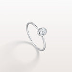 Minimalist Lab Diamond Bezel Solitaire Ring In 14K Solid Gold/Platinum - Rings