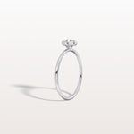 Minimalist Lab Diamond Bezel Solitaire Ring In 14K Solid Gold/Platinum - Rings