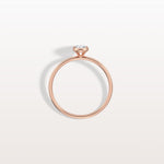 Minimalist Lab Diamond Bezel Solitaire Ring In 14K Solid Gold/Platinum - Rings