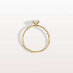 Minimalist Lab Diamond Bezel Solitaire Ring In 14K Solid Gold/Platinum - Rings