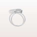 2CT Solitaire Bezel Set Lab Diamond Engagement Ring In 14K Solid Gold/Platinum - Rings