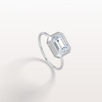 2CT Solitaire Bezel Set Lab Diamond Engagement Ring In 14K Solid Gold/Platinum - Rings