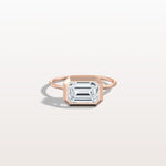 2CT Solitaire Bezel Set Lab Diamond Engagement Ring In 14K Solid Gold/Platinum - Rings