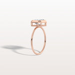 2CT Solitaire Bezel Set Lab Diamond Engagement Ring In 14K Solid Gold/Platinum - Rings