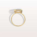 2CT Solitaire Bezel Set Lab Diamond Engagement Ring In 14K Solid Gold/Platinum - Rings